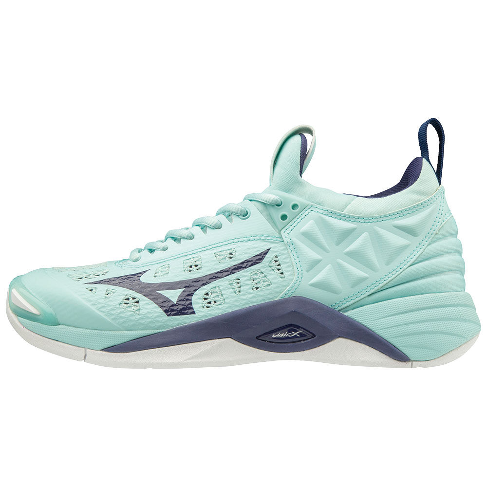 Sapatilhas Voleibol Mizuno WAVE MOMENTUM - Mulher - Azuis Branco - ZVTJQ5192